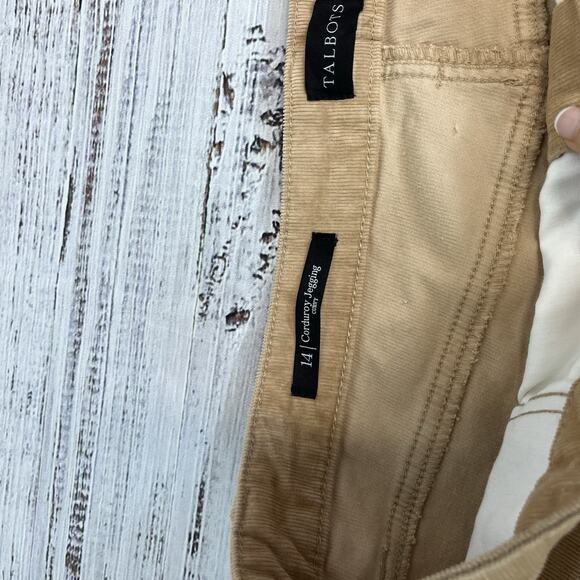Talbots Corduroy Jegging Pants sz 14 Curvy Khaki Stretch High Waist Skinny Ankle - Picture 6 of 9